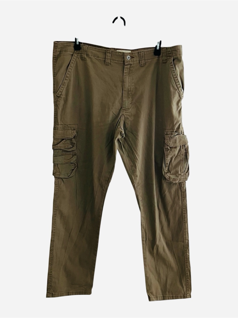 Wrangler Men’s 44x30 Regular Taper Cargo Pants Khaki Tan Stretch Utility